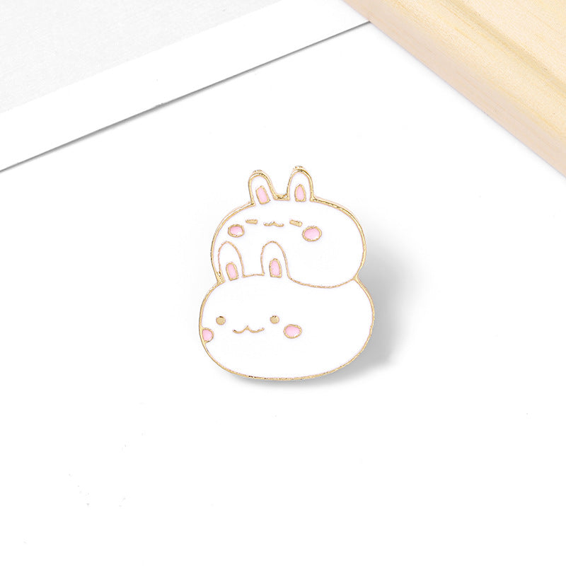 Cartoon Creative Cute Little Fat Rabbit Brooch