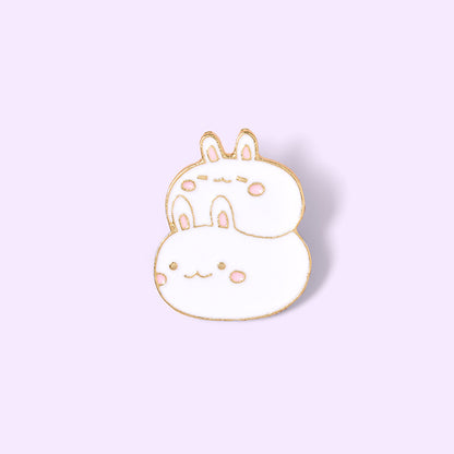 Cartoon Creative Cute Little Fat Rabbit Brooch