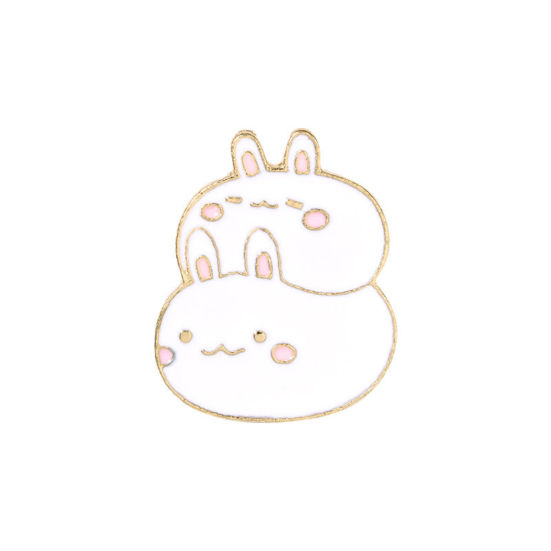 Cartoon Creative Cute Little Fat Rabbit Brooch