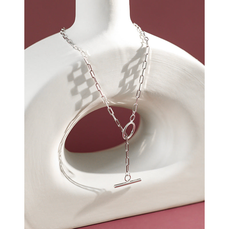 Sterling Silver Necklace Small Design Sense Personality Necklace Female Clavicle Necklace