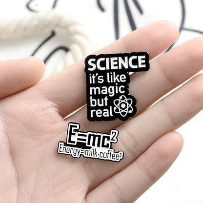 Equation Brooch Milk Coffee Physics Energy Science Magic Brooch