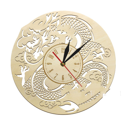 Modeling Wall Clock Modern Chinese Dragon Art Wall Decoration Wall Clock