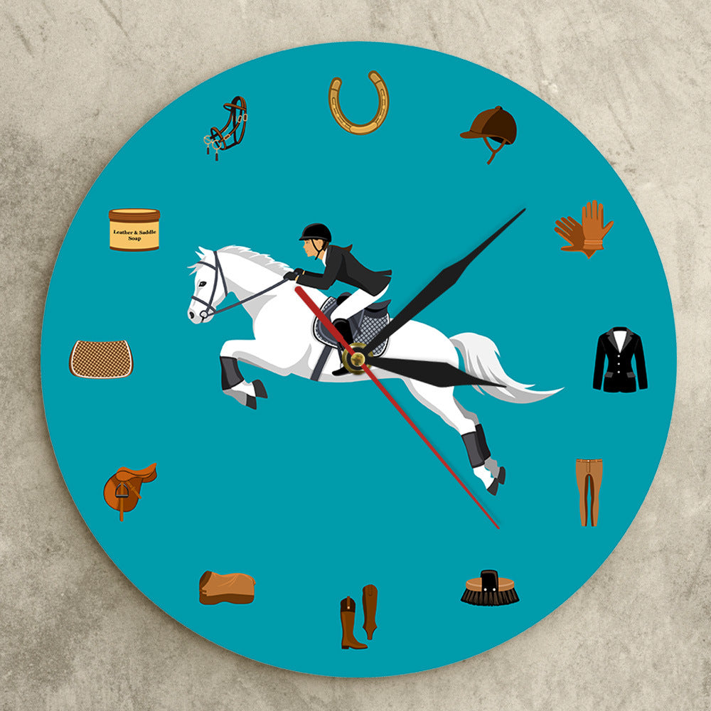 Equestrian Sports Equipment Set Modern Wall Clock Wall Clock