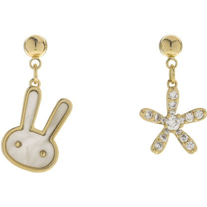 Cute Asymmetric Bunny Earrings Niche Ear Clip