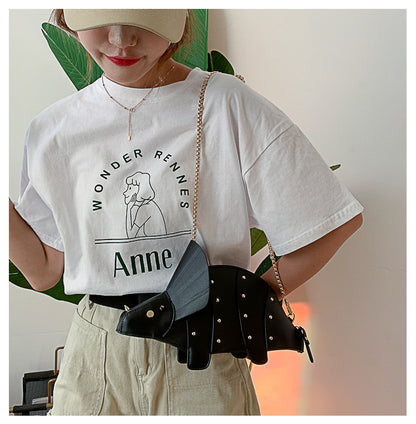 Crossbody-Bag Handbags Clutch-Bag Women Purses Triceratops Chic Mini Girl's Fashion