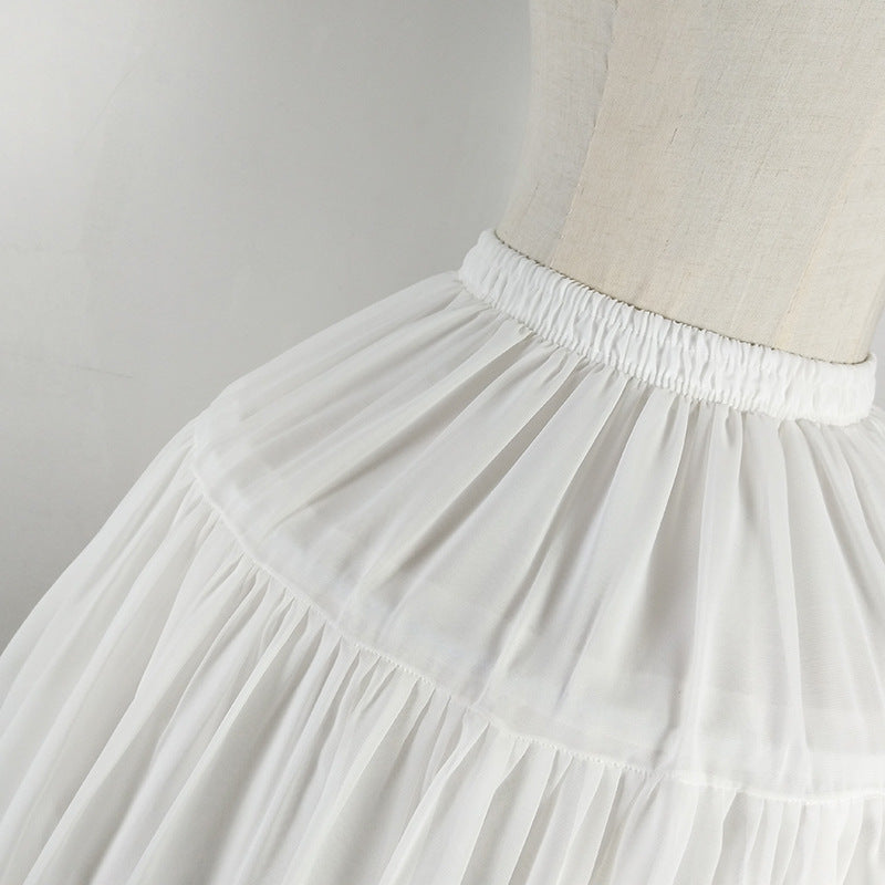 Free shipping Cosplay Fish-bone Short Skirt Lolita Carmen Slip Liner Cute Girls Skirts Adjustable Petticoat