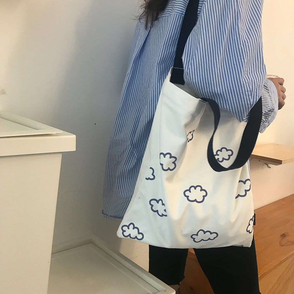 Shopping Bags Women Canvas Shoulder Bag Large Capacity