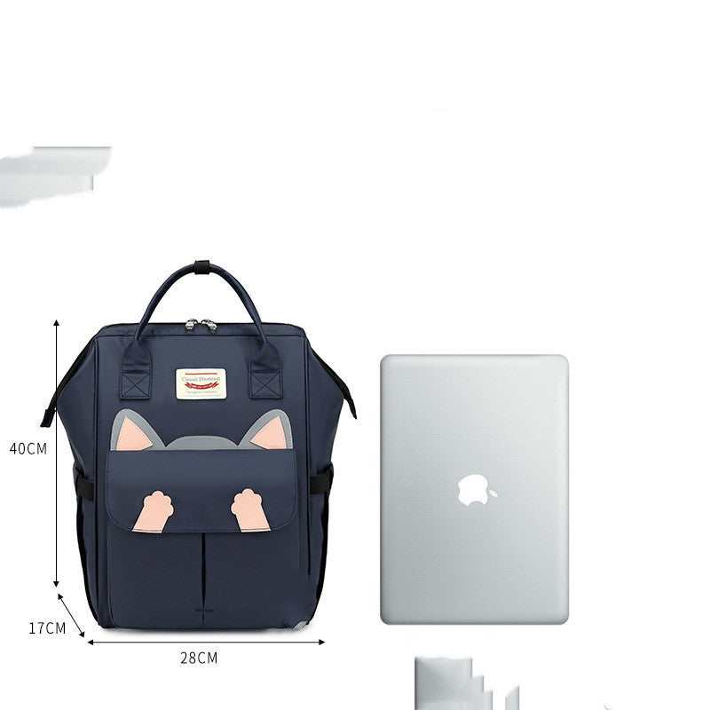 Backpack Trend Cat Ear Girl Backpack Middle School Student High School Student School Bag Large Capacity Computer Backpack