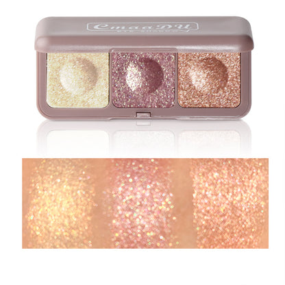 Keyboard Fingertips Three-color Mashed Potato Eyeshadow