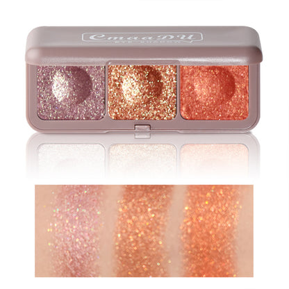 Keyboard Fingertips Three-color Mashed Potato Eyeshadow