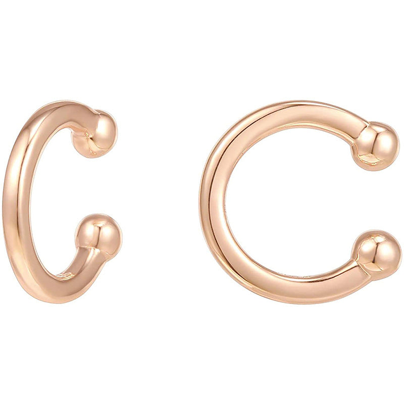 Double-headed Round Bead Ear Clip Earrings Ear Bone Clip