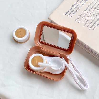 Simple Cosmetic Contact Lens Box Portable Contact Lens Companion Box Creative Care Box