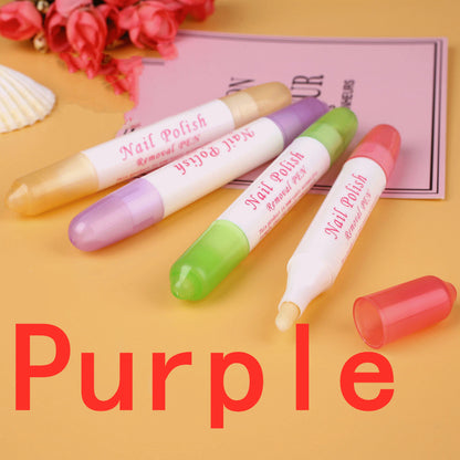 Nail Finger Edge Pen, Free 3 Pen Tips, Nail Polish Remover Pen, Easy To Remove Spilled Nail Polish