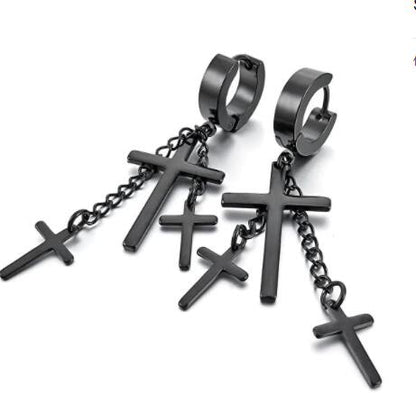 Trendy Cross Earrings Long Earrings