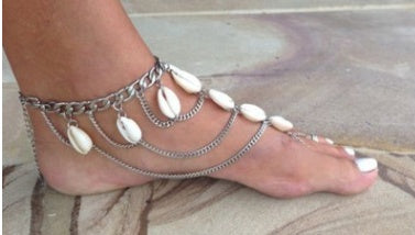Shell tassel anklet