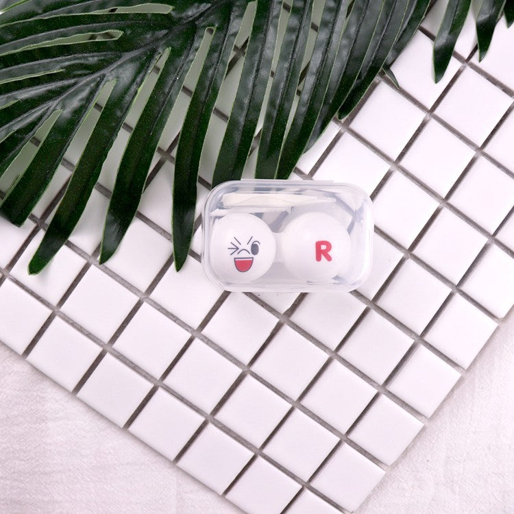 Contact Lens Case Cute Cartoon Portable Simple Storage