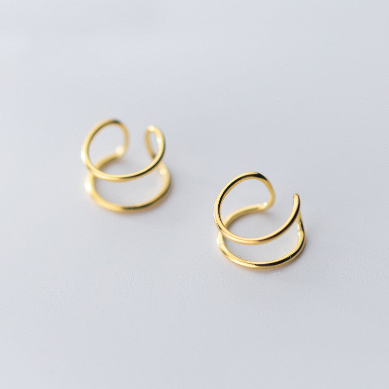 Double-layer line ear clip without pierced earrings