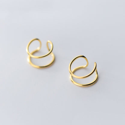 Double-layer line ear clip without pierced earrings