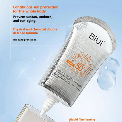Whitening Sunscreen Lotion Small Silver Tube Isolation Lady Moisturizing