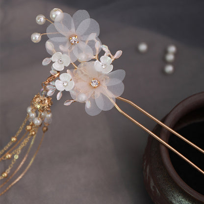 Tassel pearl hairpin