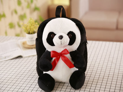 Plush panda school bag