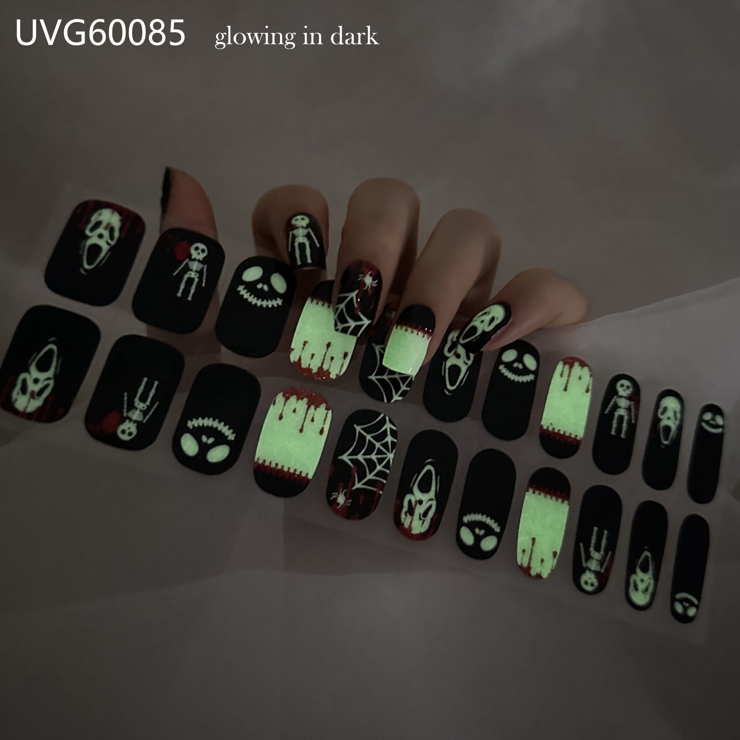Ins Ice Transparent Nude UV Gel Nail Sticker