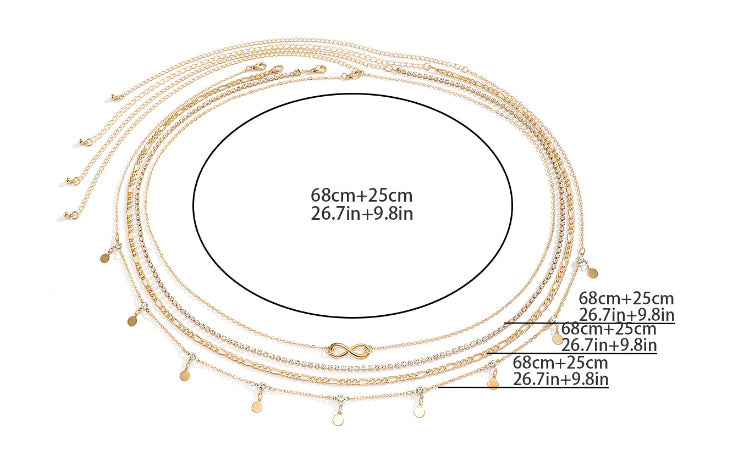 Metal Rhinestone Chain Navel Waist Chain Sexy Tassel