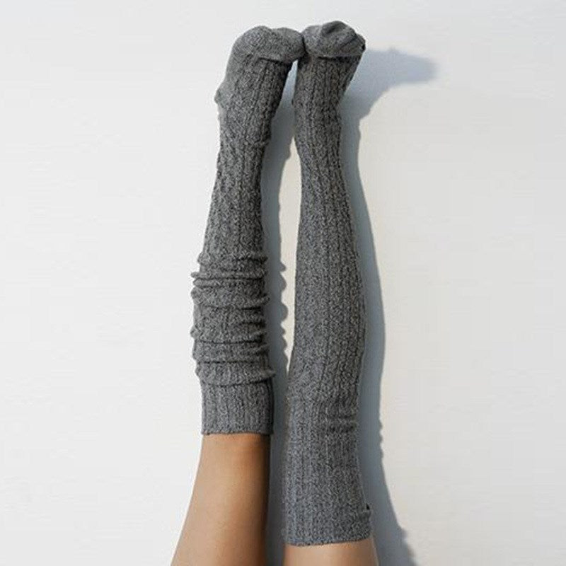 Long tube wool ball socks