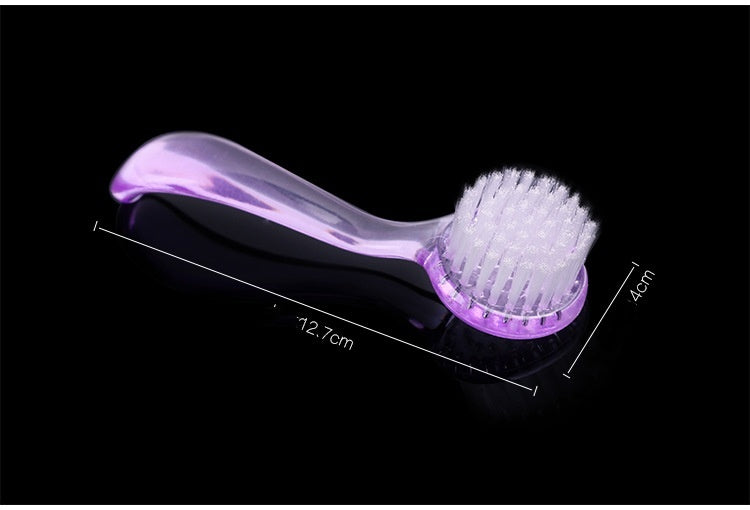 Manicure Round Head With Cover Nail Brush Long Handle Dust Cleaning Brush