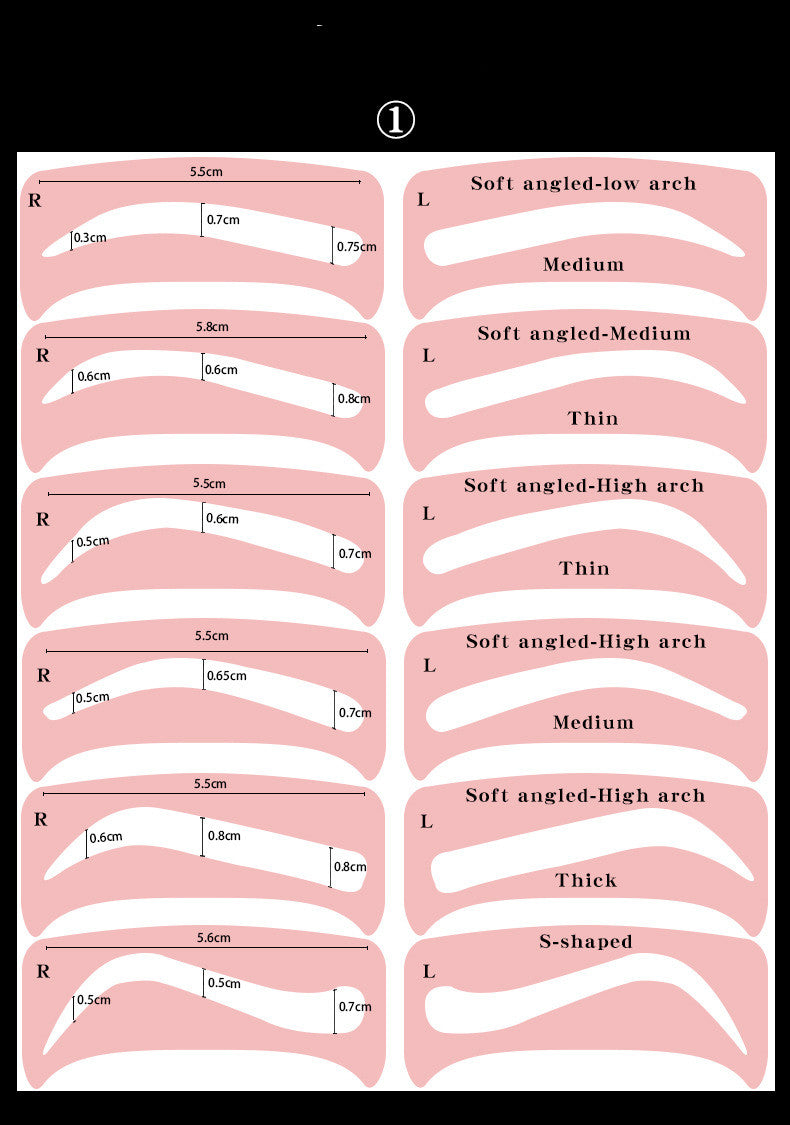 Eyebrow Stickers Eyebrow Stencil Lazy Eyebrow Stencil Eyebrow Artifact Makeup Tools In Stock
