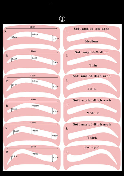 Eyebrow Stickers Eyebrow Stencil Lazy Eyebrow Stencil Eyebrow Artifact Makeup Tools In Stock