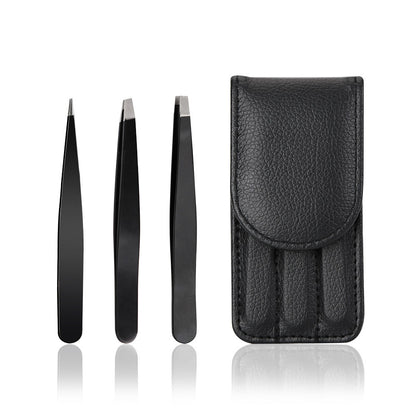Three Piece Set Of Stainless Steel Eyebrow Plucking Forceps For Eyebrow Trimming Tools