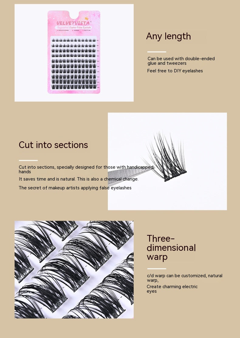 Ten Rows Of W50 False Eyelashes Capacity Segmented Hair