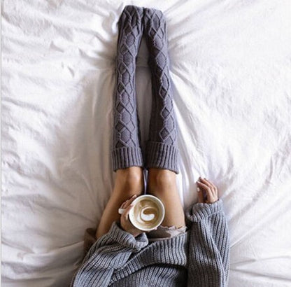 Long tube wool ball socks