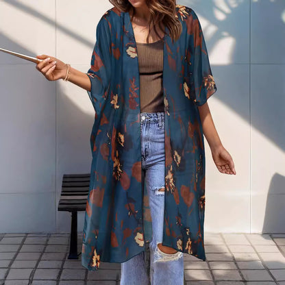Women's Aztec-print Batwing Cardigan Cloak