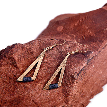 Triangle alloy earrings vintage earrings