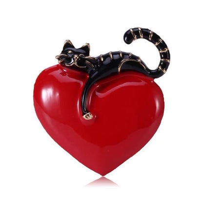 Love cat brooch accessories brooch