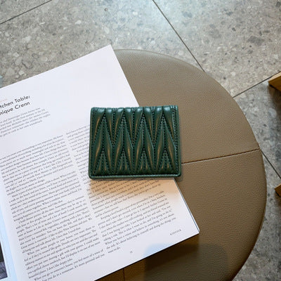 Fashion Personality Sheepskin Pleated Wallet Women