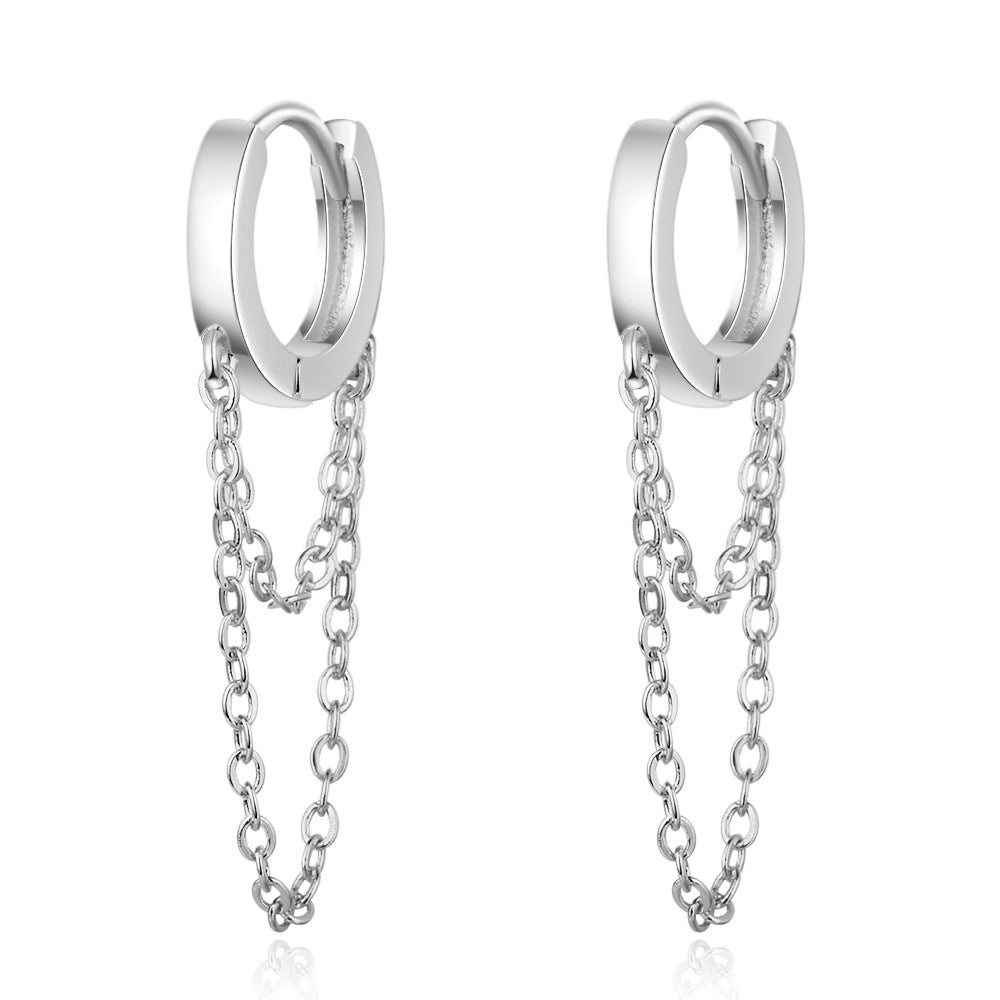 Double chain earrings earrings