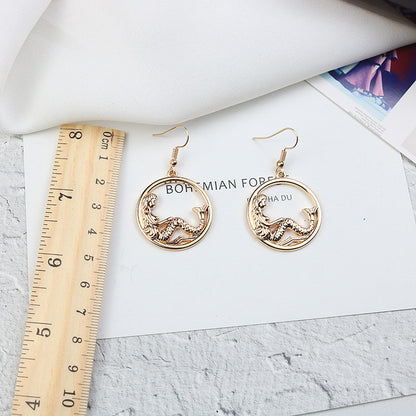 Mermaid cute Harajuku earrings Japanese and Korean personality female jewelry earrings earrings earrings