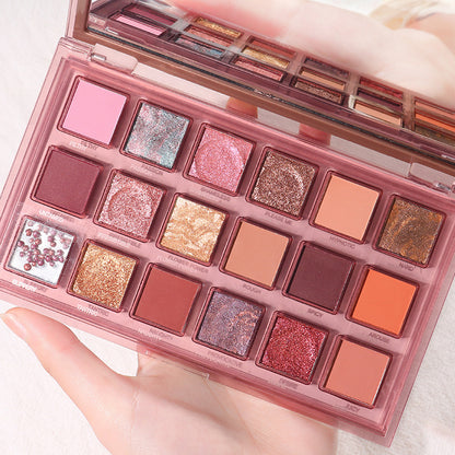 NUDE Reverse Rose 18-color Eyeshadow Palette Lasting With Glitter Pearly Matte