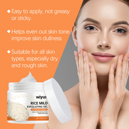 Wiyun Rice Exfoliating Gel Gently Cleanses Face Body Skin Hydrating Moisturizing Refreshing Cleansing Gel