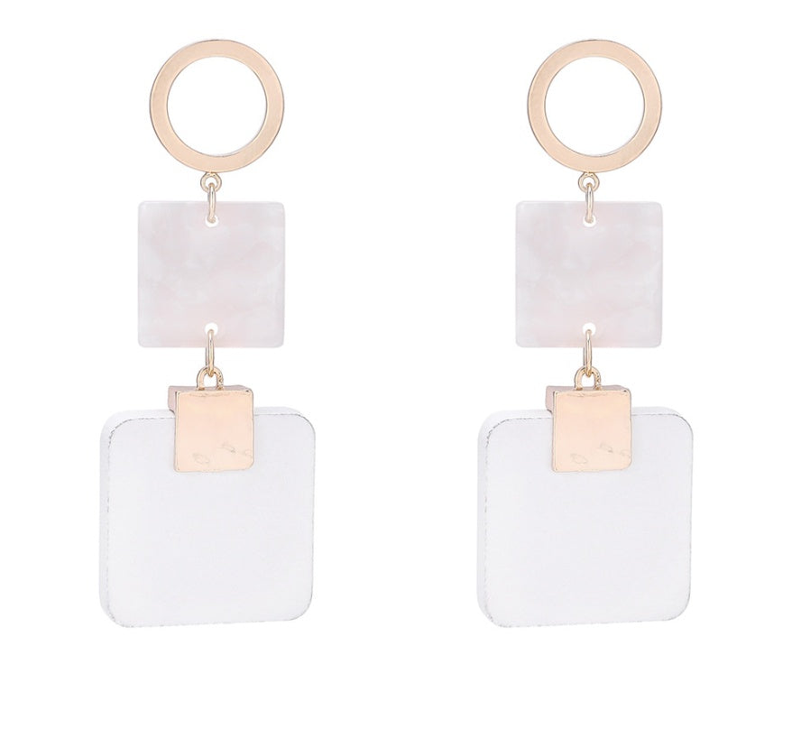 Leopard Earrings Square Wood Earrings