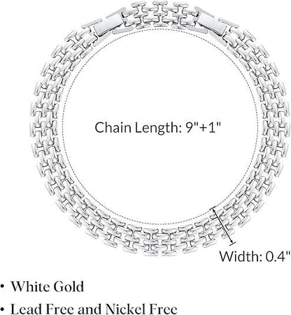 925 Silver-Plated Anklet Bold Versatile Chunky Chain Anklet