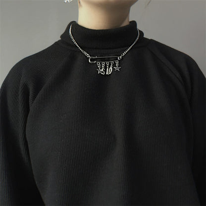 Pin letter necklace