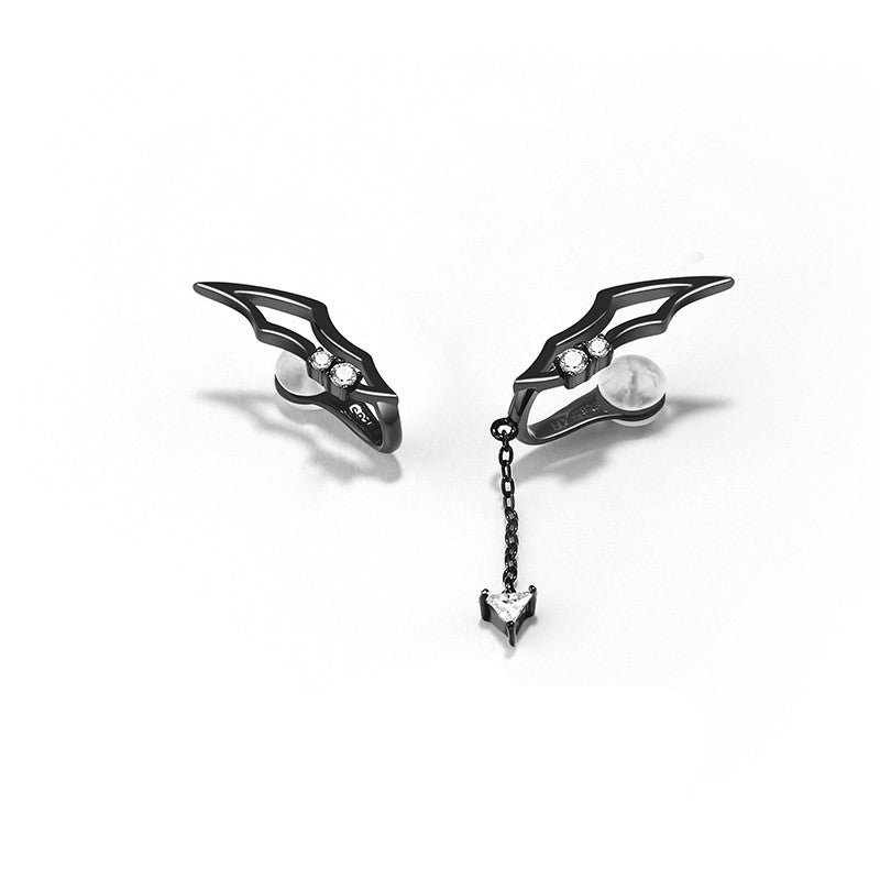 Angel wings ear clip without pierced earrings