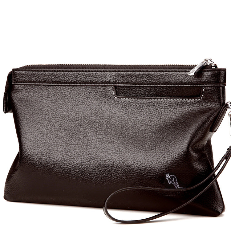 Men's soft leather clutch