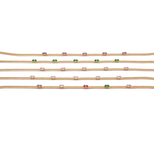 Brass Snake Bones Chain Necklace Neckband Necklace