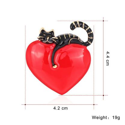 Love cat brooch accessories brooch