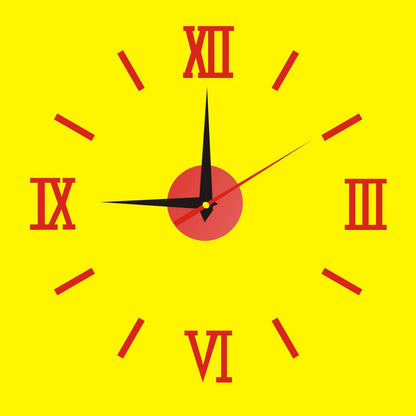Creative acrylic wall clock, wall sticker clock, living room clock